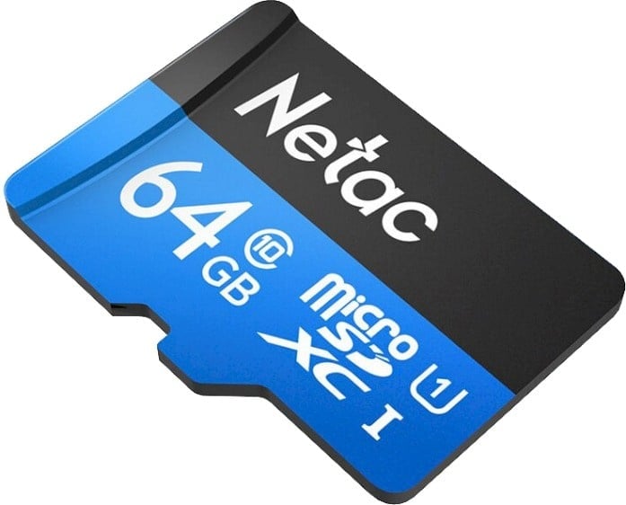 Карта памяти Netac - P500, microSDXC, read speed 80Mb/s, UHS-I Class 1, Class 10, 64GB, NT02P500STN-064G-S