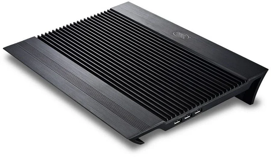 Подставка для ноутбука Deepcool N8 (DP-N24N-N8BK) 17" 380x278x55мм 25дБ 3xUSB 2x 140ммFAN 1244г алюминий черный