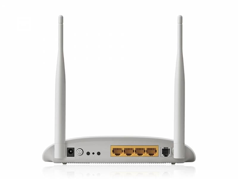 Беспроводной маршрутизатор TP-Link - TD-W8961N, 2.4 ГГц, 300Мб/с, IEEE 802.11 b/g/n, 4x RJ-45, 10/100 Мб/с, 2 antennas, ADSL2, Белый, TD-W8961N
