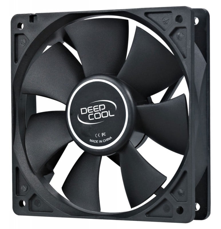 Вентилятор для корпуса DEEPCOOL Xfan120 120x120x25мм (64шт./кор, пит. от мат.платы и БП, черный, 1300об/мин) Retail blister (DP-FDC-XF120)
