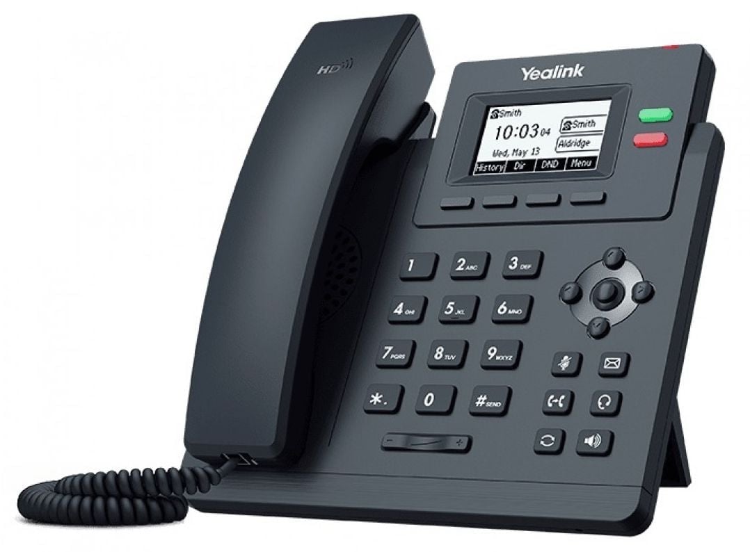 IP-телефон Yealink - SIP-T31, 1xLAN 10/100 Мб/с, 1xWAN 10/100 Мб/с, SIP, LCD, headphone in, Серый, SIP-T31