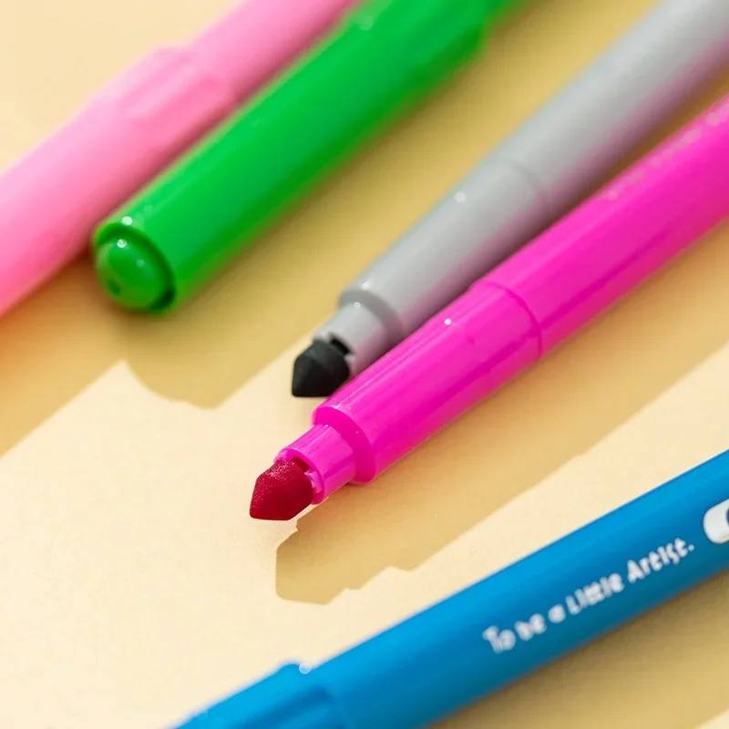 Фломастеры Deli EC161-24 Color Kids, круглый корпус, конический пишущий наконечник, вентилируемый колпачок, 24 цвета, пакет с европодвесом