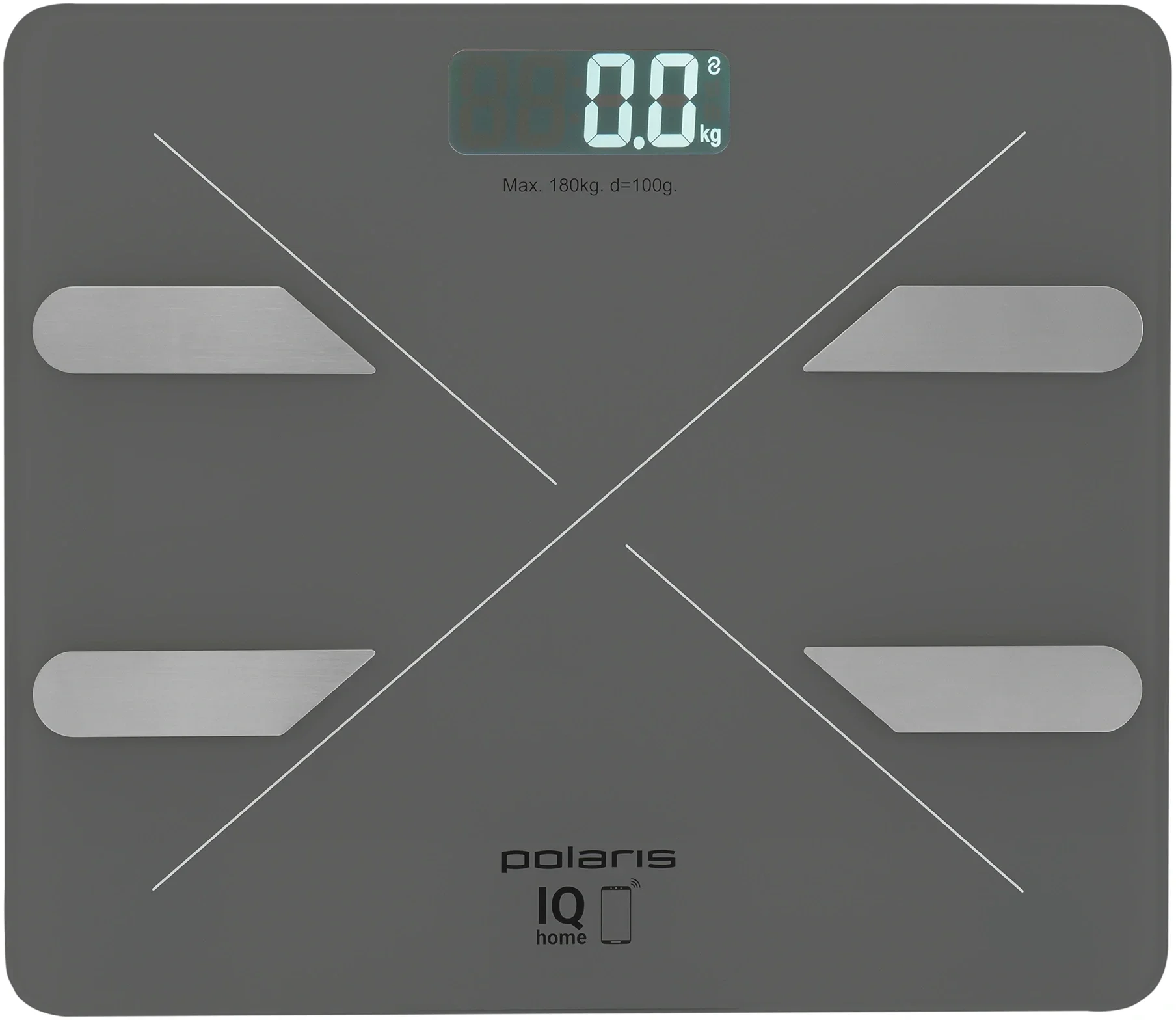 Весы напольные электронные Polaris PWS 1898 IQ Home макс.180кг графитовый