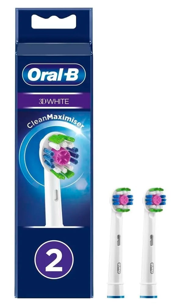 Набор насадок Oral-B 3D White EB18pRB для Oral-B, белый, 2 шт. (80347231)