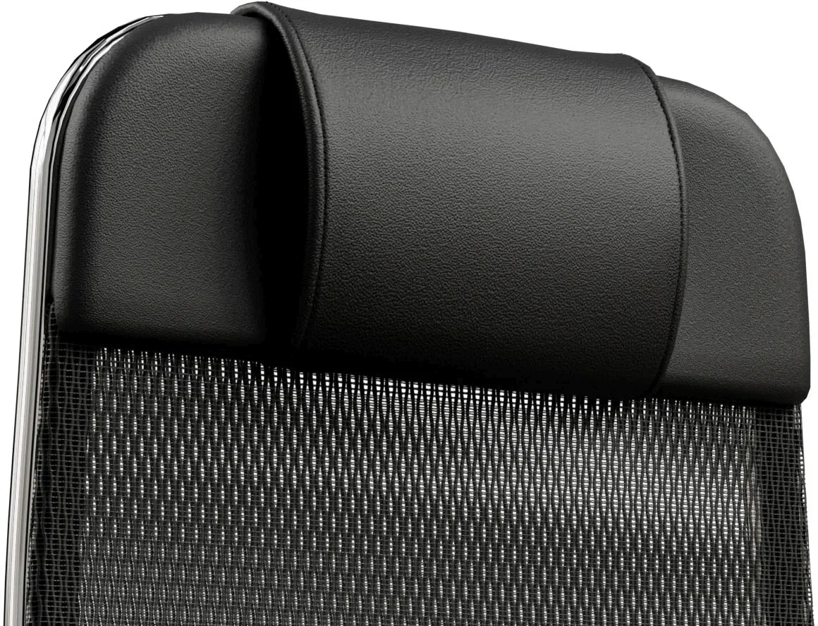 Кресло Метта Samurai SL-1 черный сиденье черный сет./экокожа с подголов. крестов. алюминий хром