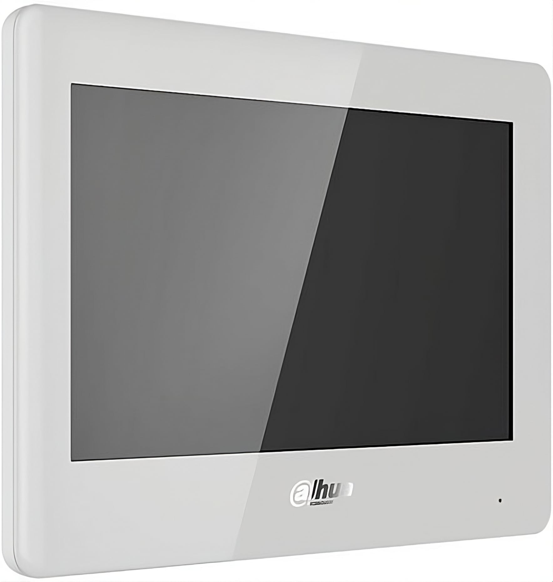 DHI-VTH5421HB-W Dahua - Монитор видеодомофона IP 7-и дюймовый с WiFi 2.4ГГц, черный/белый 1024x600 разрешение, ёмкостной сенсорный экран; тревожные входы / выходы 6/1; LAN; поддержка micro-SD до 64Гб; Возможность просмотра IP видеокамер; Питание:  DC 12В; Габаритные размеры: 189 мм х 130 мм х 27 мм; Установка - на стену.
