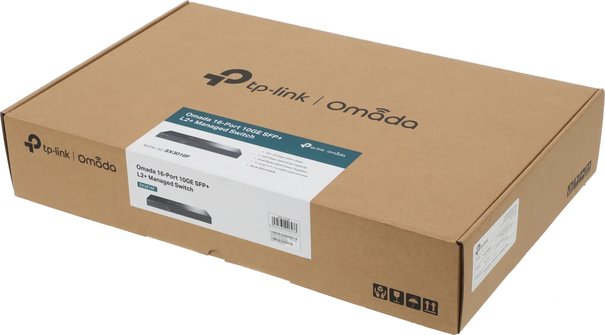 Коммутатор Управляемый TP-Link - SX3016F, Layer 2 Plus, 16-SFP+, SNMP, telnet, Web, CLI, в стойку, SX3016F
