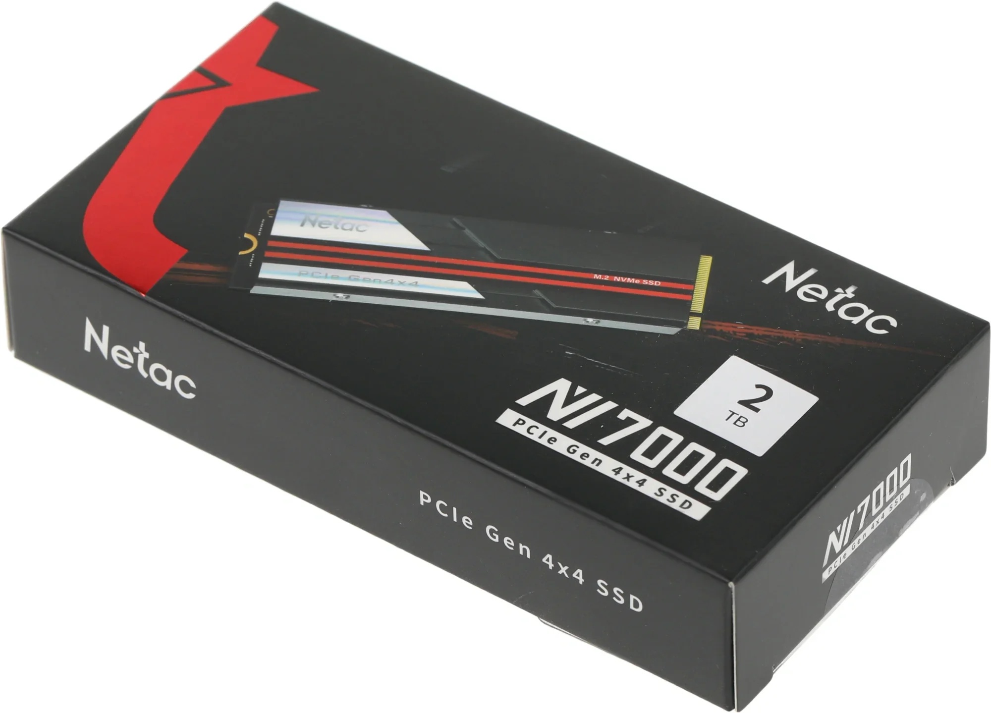 (Из ремонта, рабочий, oem, гарантия 14 дней) Накопитель SSD M.2 Netac 2.0Tb NV7000 Series <NT01NV7000-2T0-E4X> Retail (PCI-E 4.0 x4, up to 7200/6800MBs, 3D NAND, 1400TBW, NVMe 1.4, 22х80mm, heatsink)