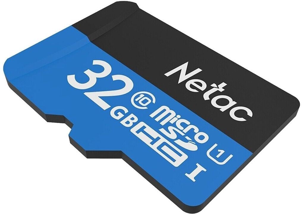 Карта памяти Netac - P500, microSDHC, read speed 80Mb/s, UHS-I Class 1, Class 10, 32GB, NT02P500STN-032G-S