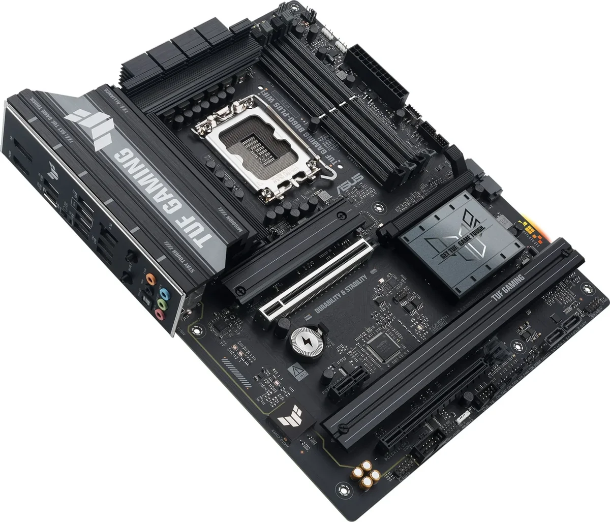 ASUS TUF GAMING B860-PLUS WIFI  (Socket LGA1851,mATX, 4xDDR5(256GB), DP/HDMI/USB4, 1xPCIe 5.0x16/1xPCIe 4.0x4, 1xLAN(2.5GbE), Wi-Fi, BT, 4xSATA 6Gb/s, 3xM.2, 1xType-C, 6xUSB 3.2, 1xUSB 2.0)