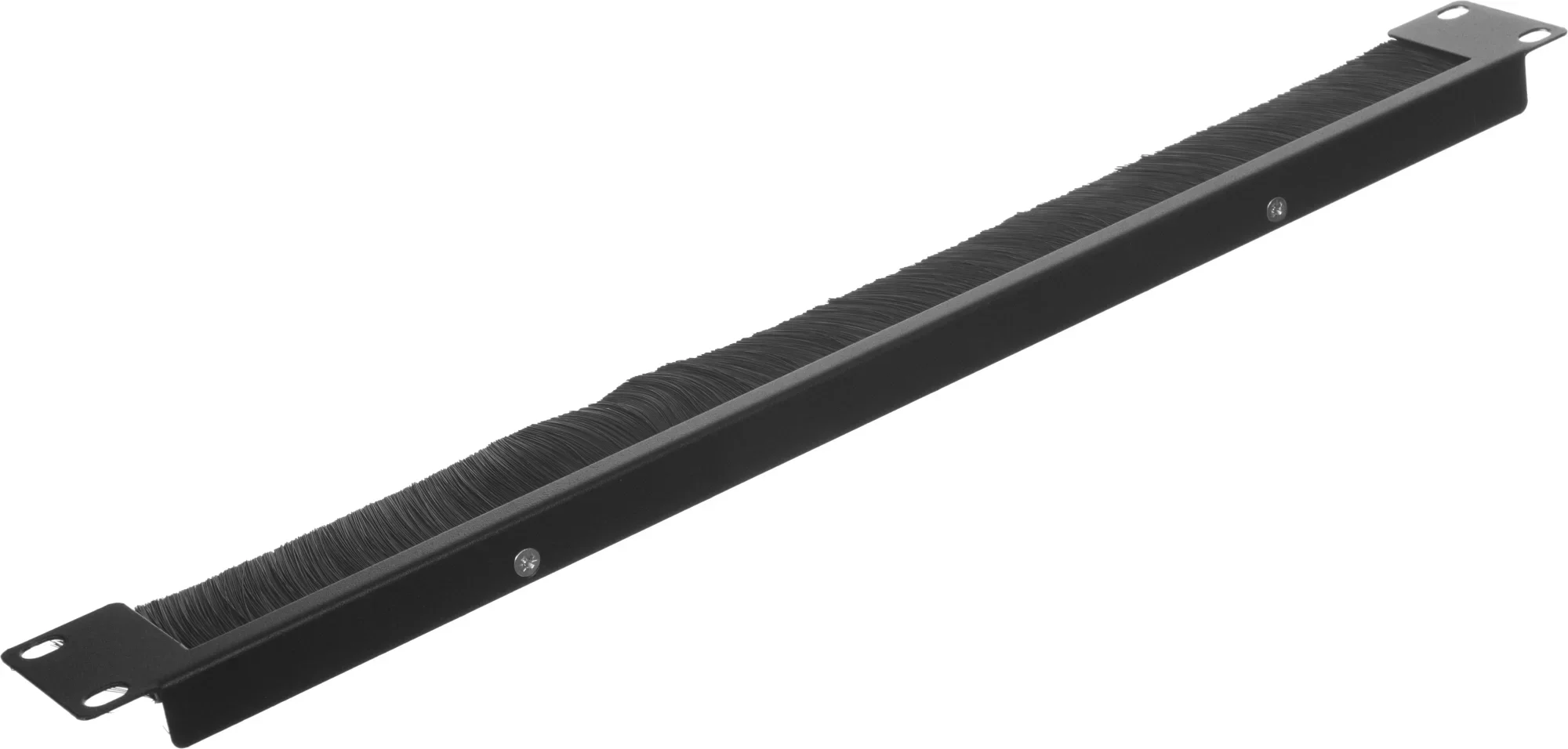 ГКО-Щ-1-9005 Организатор коммутационных шнуров ЦМО 19" 1HU 438х4826х185 мм (ВхШхГ) горизонтальный с щеточным вводом для кабеля для кабеля цвет: чёрный