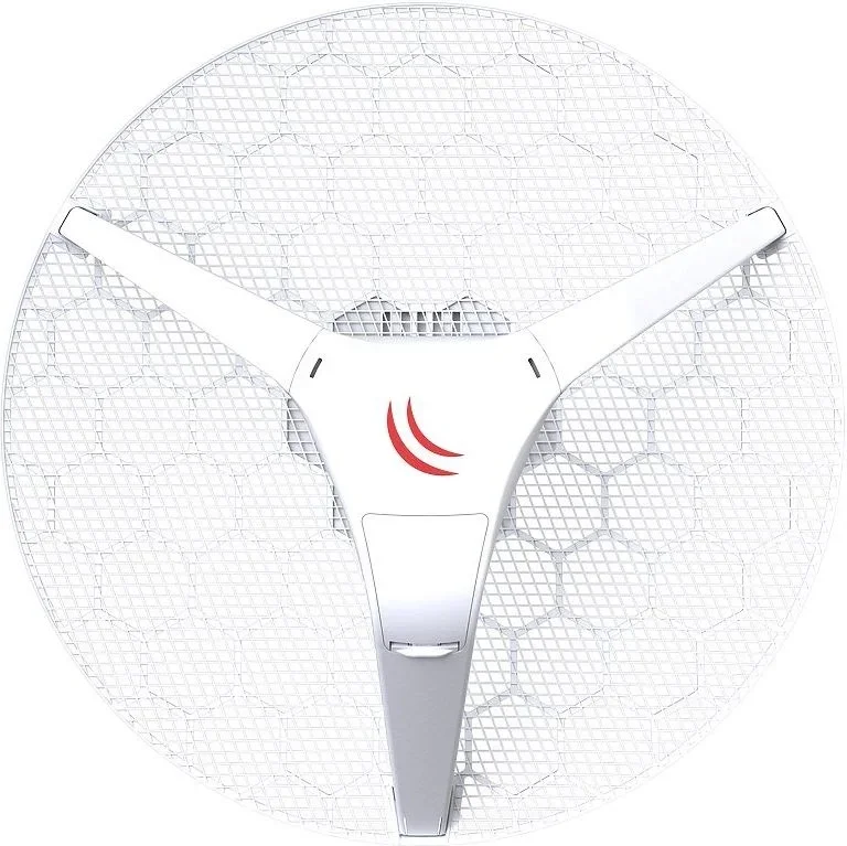 Точка доступа MikroTik LHG XL HP5 4pack (LHG XL HP5 with 27dBi 5GHz antenna, Dual Chain High Power 802.11an wireless, 600MHz CPU, 64MB RAM, 1x LAN, POE, PSU, RouterOS L3) – all four antennas in single box