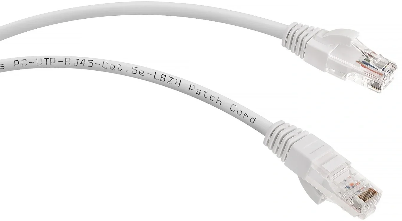 Cabeus PC-UTP-RJ45-Cat.5e-0.15m-WH-LSZH Патч-корд U/UTP, категория 5е, 2xRJ45/8p8c, неэкранированный, белый, LSZH, 0.15м