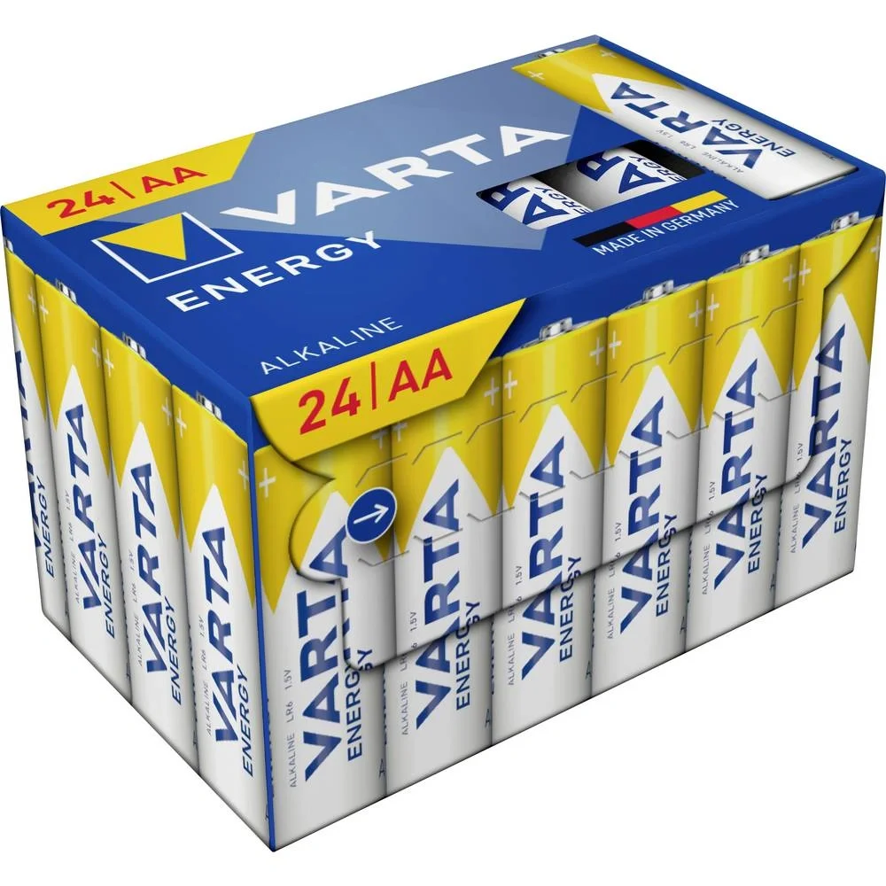 Батарейка AA/ Батарейка Varta ENERGY LR6 AA CUBE Pack24 Alkaline 1.5V (4106) (24 шт.)