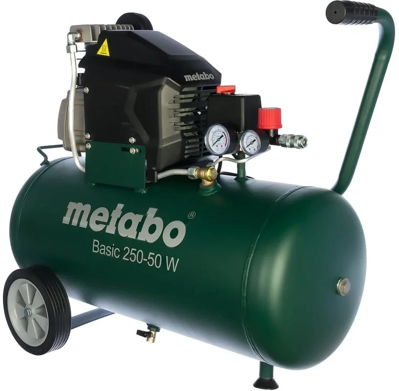 601534000 Компрессор поршневой Metabo Basic 250-50 W масляный 110л/мин 50л  1500Вт  зеленый