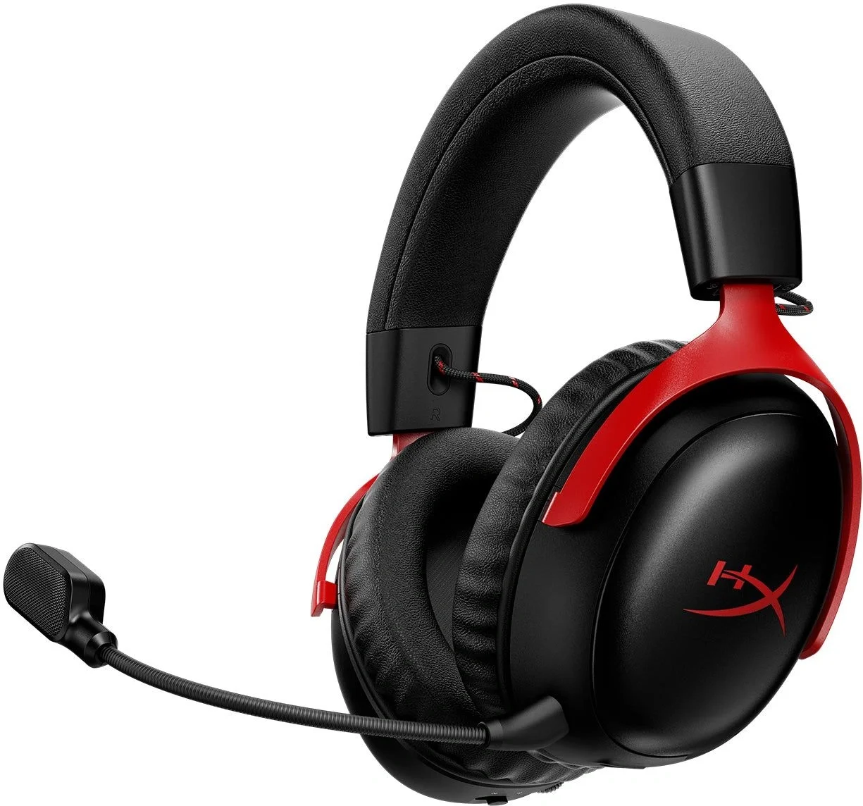 Гарнитура HyperX Cloud III S Wireless чёрный/красный, беспроводная, радиоканал, до 120 ч, съёмный микрофон, совместимость с PS5