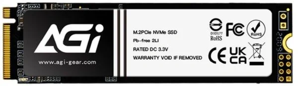 Твердотельный накопитель SSD M.2 2 Tb AGI AGI2T0G44AI828 Read 7400Mb/s Write 6700Mb/s 3D NAND AGI2T0G44AI828