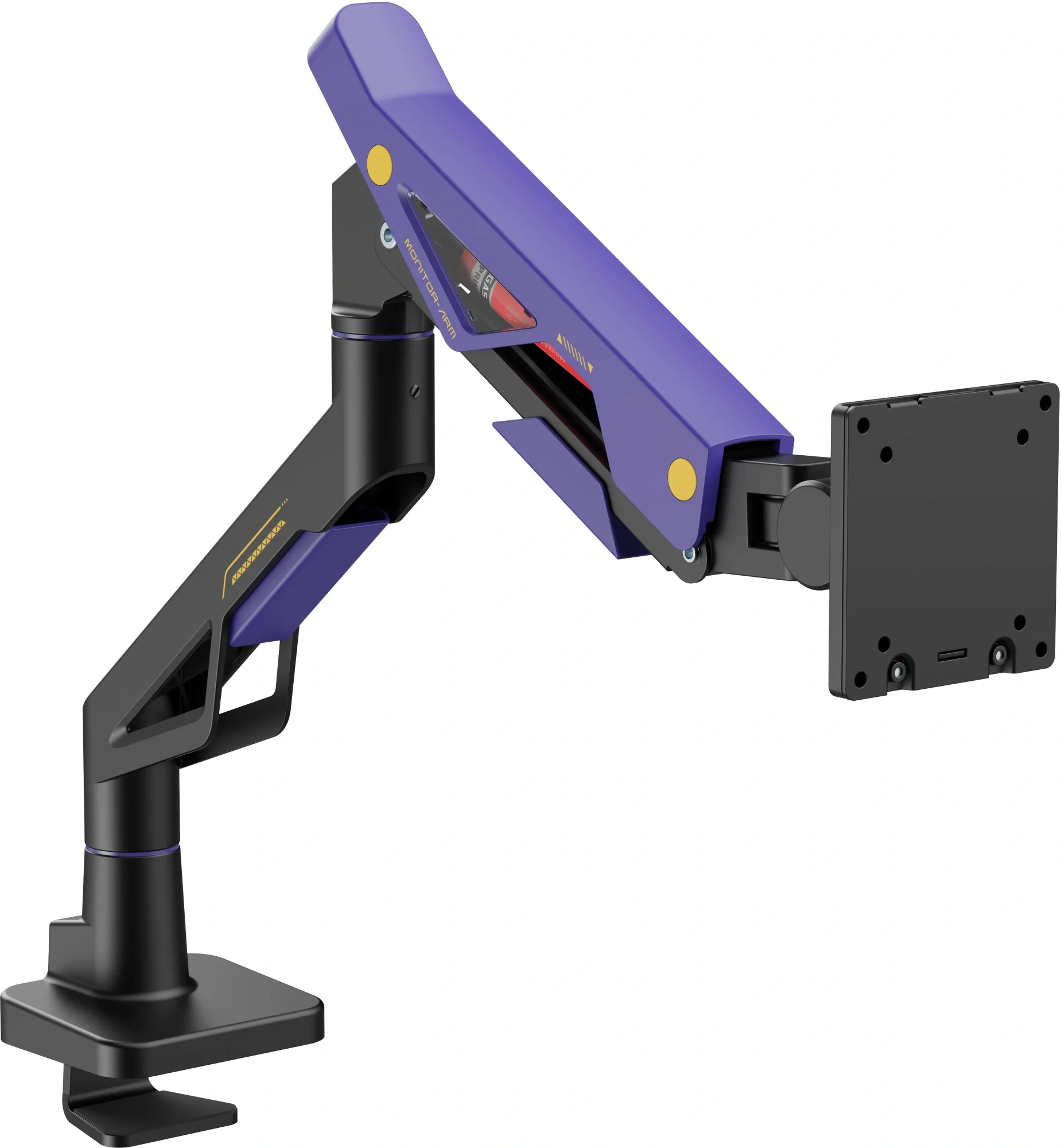 Кронштейн для мониторов Ultramounts UM741BP черный/фиолетовый 24"-57" макс.30кг крепление к столешнице поворот  и  наклон