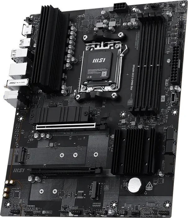 Материнская плата MSI PRO B840-S EVO WIFI6E Socket AM5 AMD B840 4xDDR5 ATX AC`97 8ch(7.1) 2.5Gg RAID+HDMI