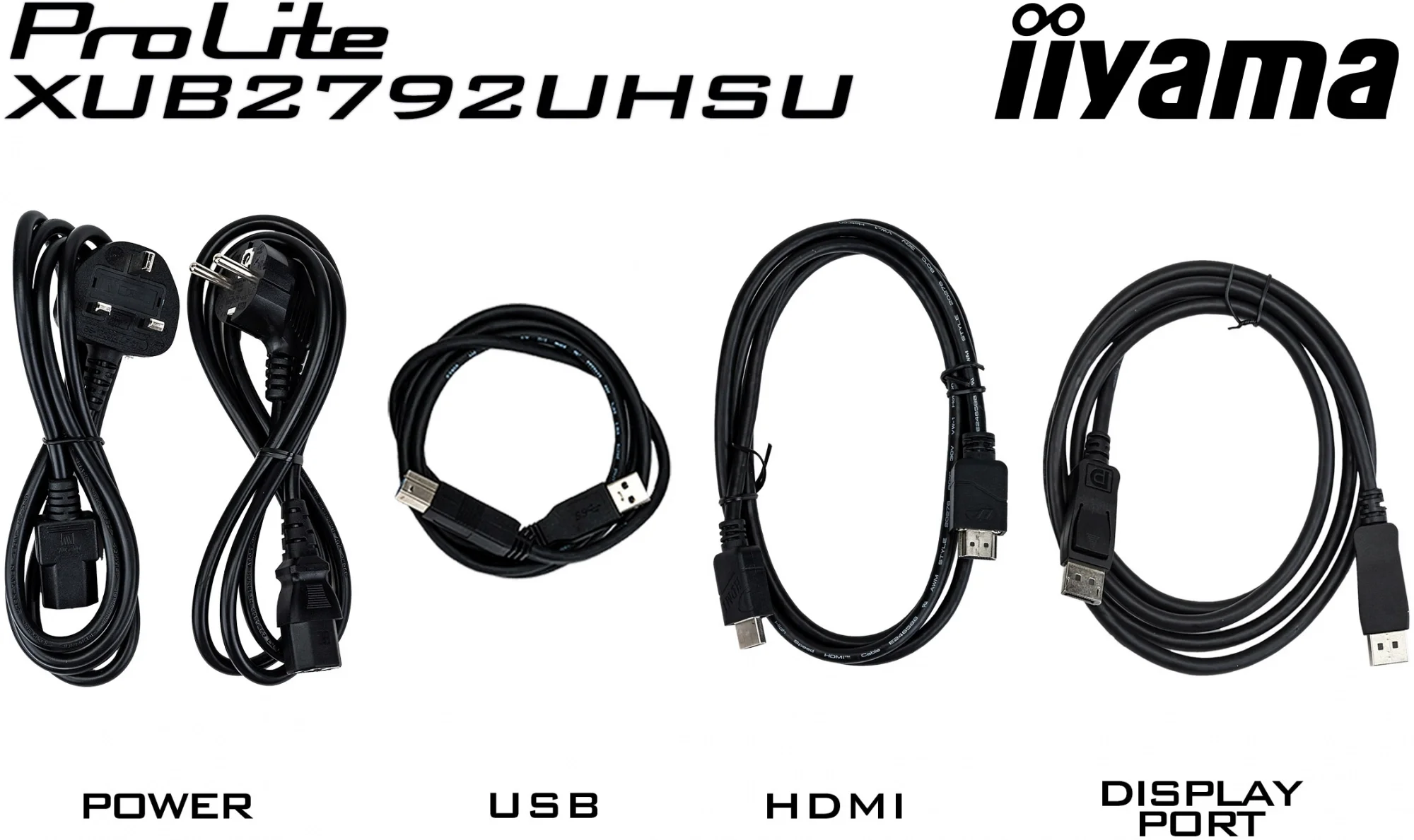 Монитор Iiyama 27" ProLite XUB2792UHSU-B6 черный IPS LED 16:9 HDMI M/M матовая HAS Piv 1300:1 350cd 178гр/178гр 3840x2160 60Hz DP 4K USB 6.3кг