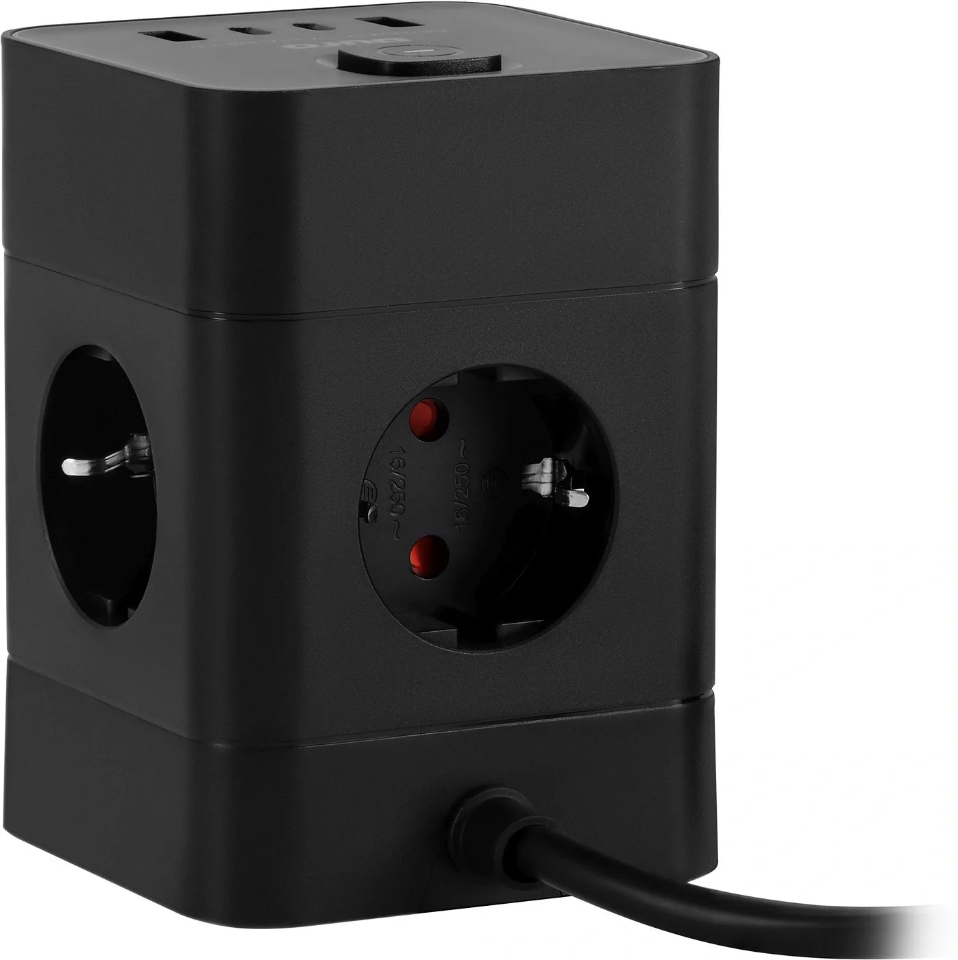 Сетевой удлинитель Buro BU-PTE4.1UC-B 1.5м (4 розетки) черный (коробка)