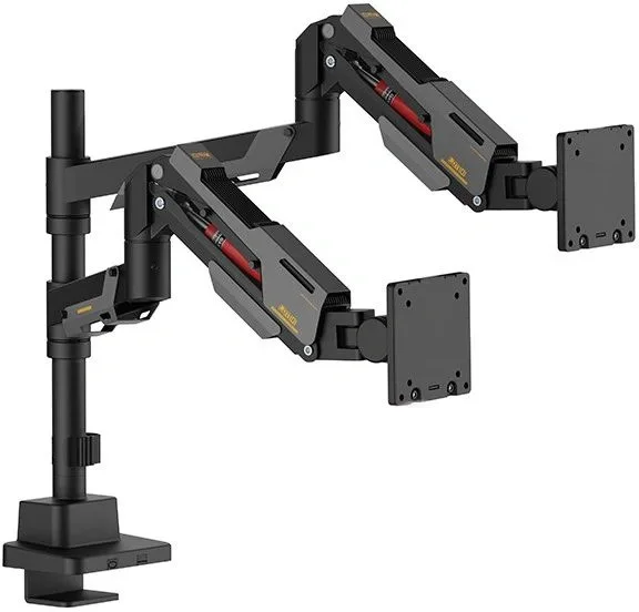 Кронштейн для мониторов Ultramounts UM744BG черный/серый 24"-57" макс.27кг крепление к  столешнице  поворот  и наклон