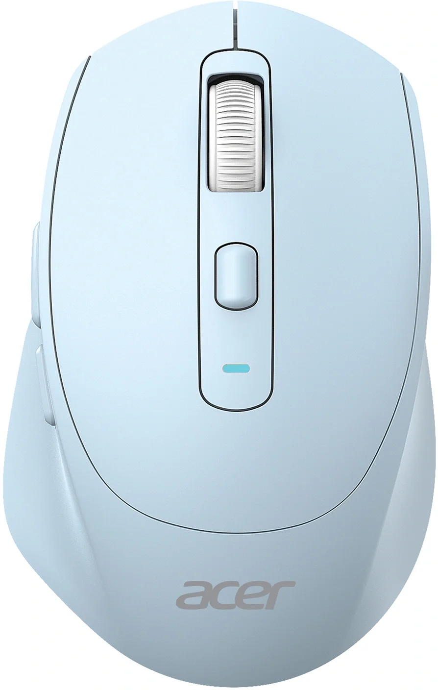 Мышь Acer - OMR504, Беспроводная, 10 метров, USB, Optical, 800 - 3200 dpi, 4 btns, цвет голубой, ZL.MCE11.01E