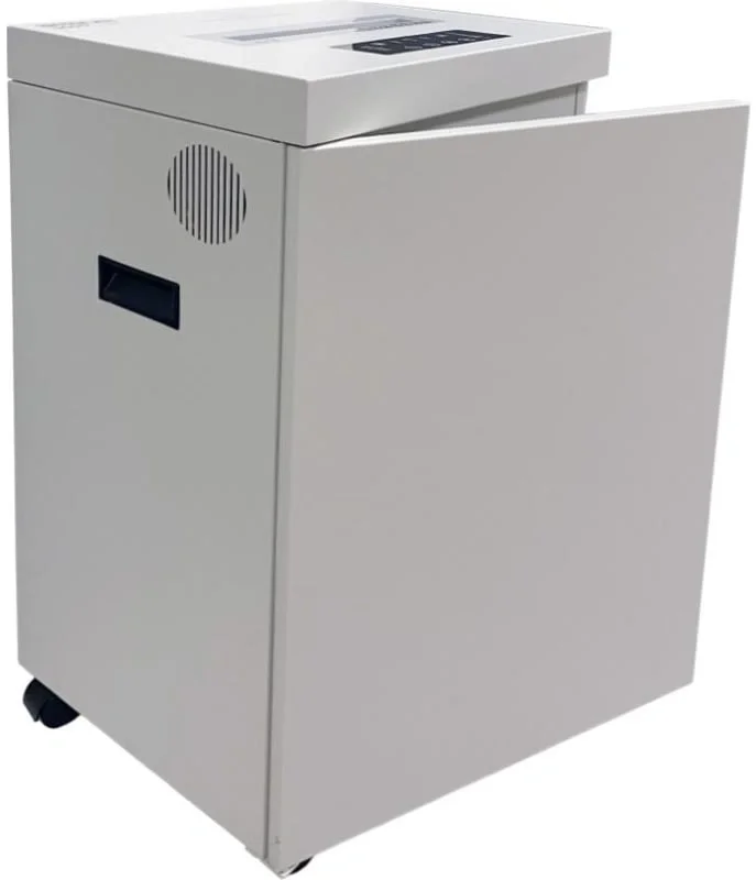 OK0215S500 Шредер Office Kit S500 белый (секр.P-5) фрагменты 17лист. 50лтр. скрепки скобы  пл.карты  CD