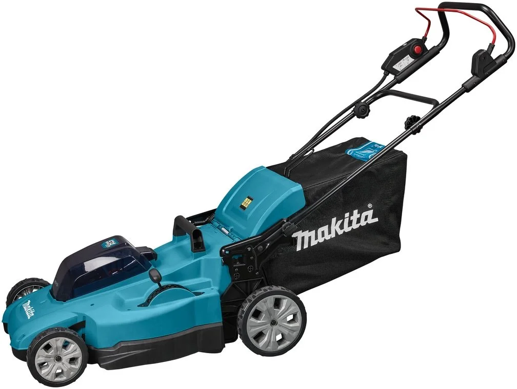 Газонокосилка аккумуляторная Makita LXT 2x18 В, 860 Вт, дека 53 см, 70 л, 4в1 XPT (2xBL1850B DC18SH) DLM538CT2