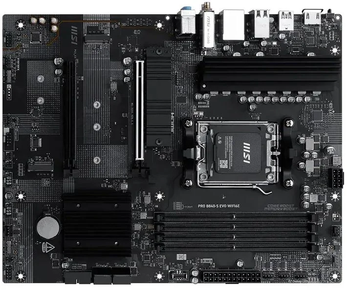 Материнская плата MSI PRO B840-S EVO WIFI6E Socket AM5 AMD B840 4xDDR5 ATX AC`97 8ch(7.1) 2.5Gg RAID+HDMI