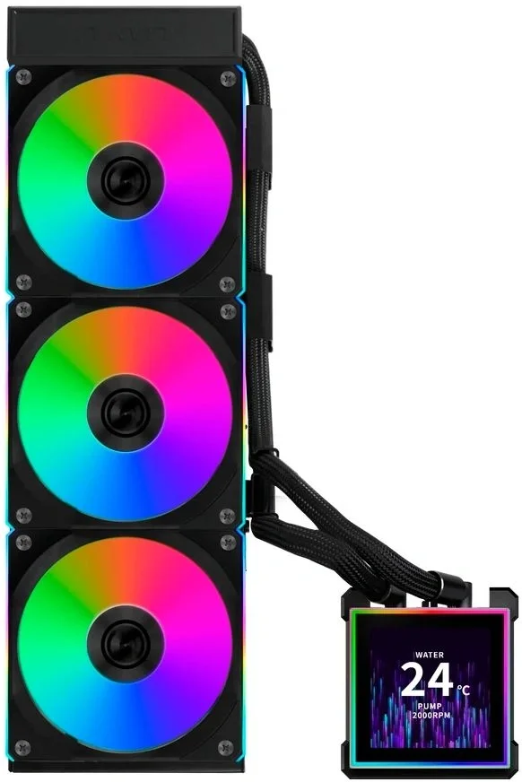 Система водяного охлаждения Lian-Li HydroShift II LCD-S 360CL ARGB Soc-AM5/AM4/1700/1851 черный 4-pin 30dB Al+Cu LCD Ret (G89.GHS2LCDS36CB.R0)