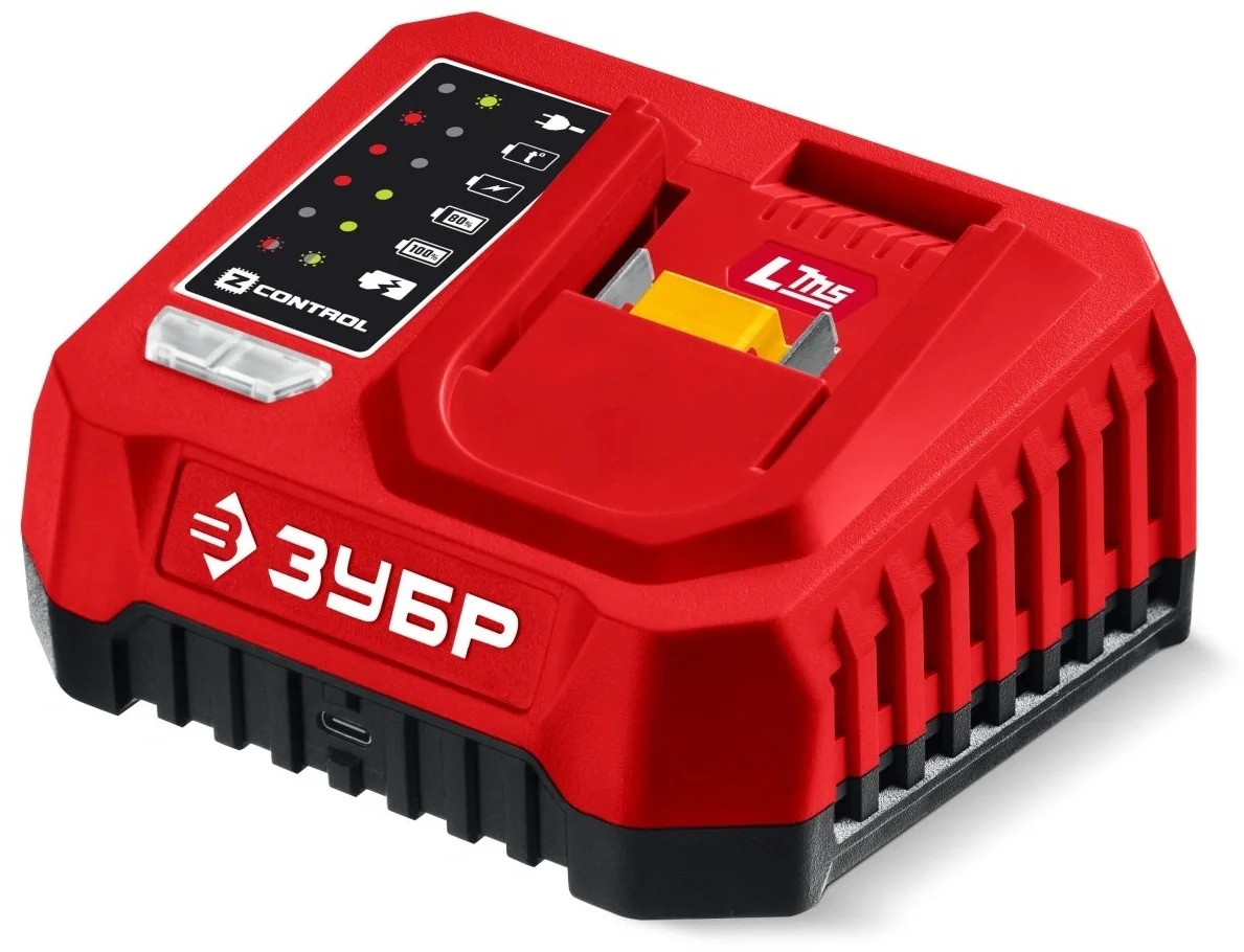 Зарядное устройство ЗУБР БЗУ-20-1, для LMS АКБ, 1×3 А, USB-C
