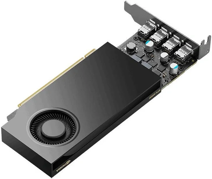 Видеокарта PNY PCI-E 4.0 A1000 NVIDIA RTX A1000 8Gb 128bit GDDR6 727/10000 mDPx4 HDCP oem low profile