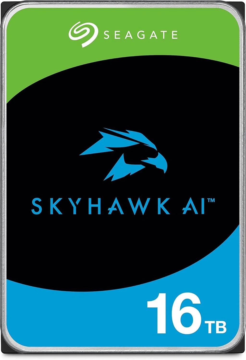 Диск HDD Seagate - SkyHawkAI, для систем видеонаблюдения, SATA, 6 Гб/с, 3.5", 16 ТБ, 7200 rpm, 512MB, ST16000VE004