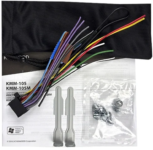 Автомагнитола Kenwood KMM-105M 1DIN 4x50Вт USB 2.0 AUX 3 RDS