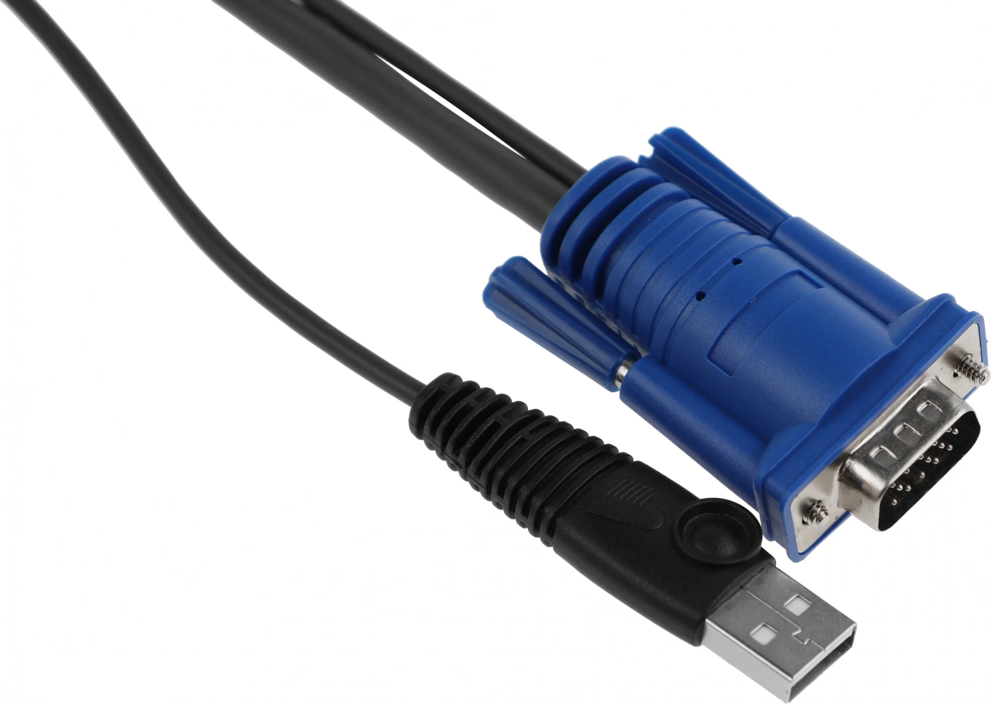 Кабель KVM  USB(тип А Male)+HDB15(Male) <->  SPHD15(Male) 1,2м., черный/ATEN/ CABLE HD15M/USB A(M)--SPHD15M, 1.2M