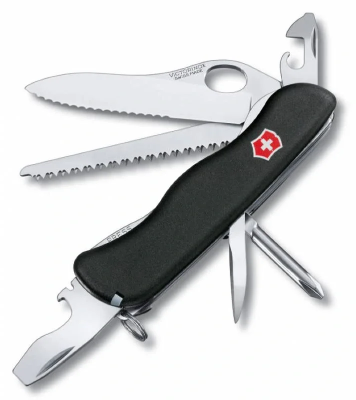 Нож перочинный Victorinox Trailmaster One Hand Wavy Edge (0.8463.MW3) 111мм  12функций черный карт.коробка