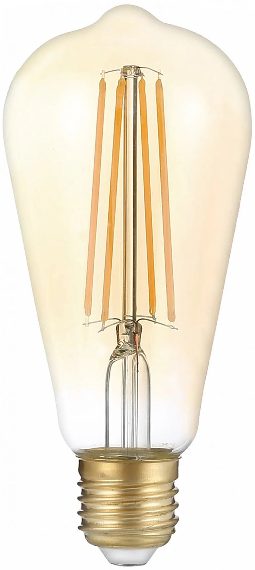 Лампа светодиодная филаментная Gauss Filament ST64 8Вт цок.: E27 эдисон 220B св. свеч. бел. теп. (упак.: 10 шт)