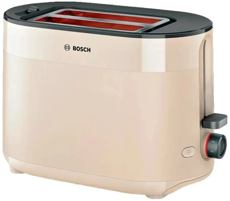 Тостер Bosch TAT2M127 бежевый, 950 Вт, 2 слота