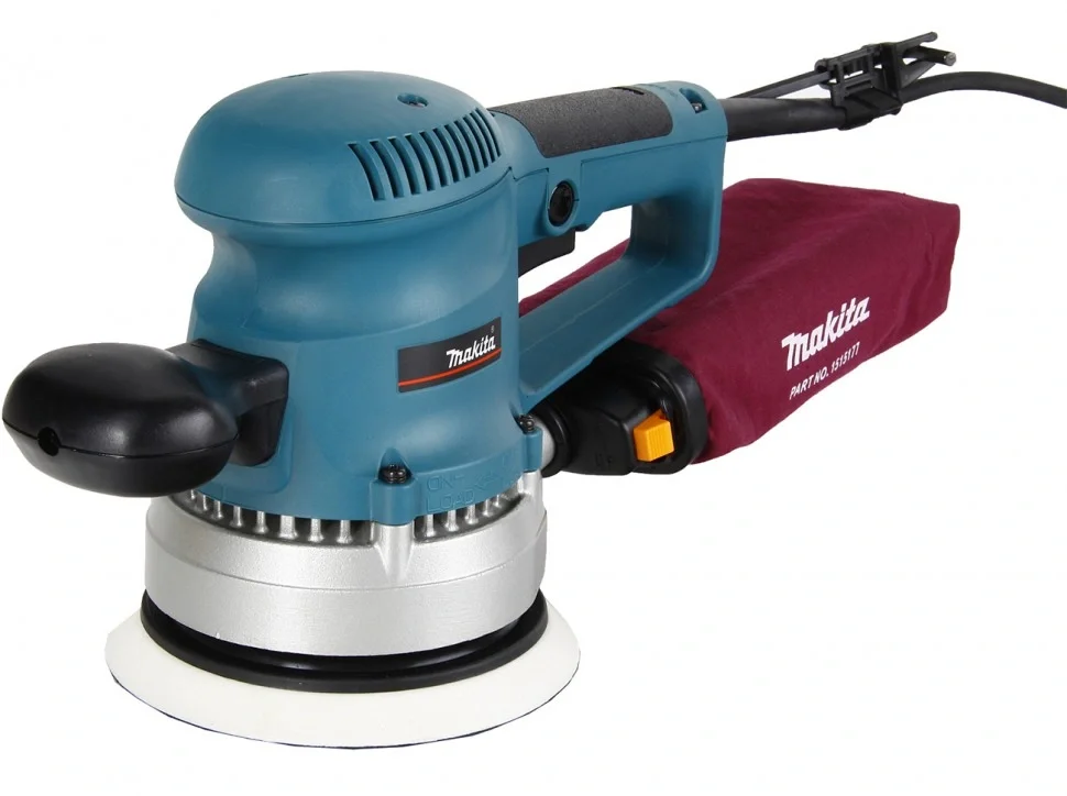 Makita BO6030 Эксцентриковая шлифовальная машина [BO6030] {310Вт,ф150мм,4000-10000об\м,ампл-3мм,2.3кг,кор,п\сборник}