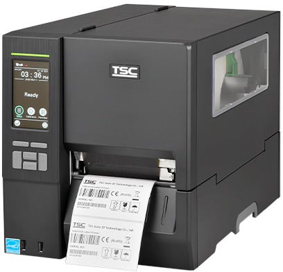 Принтер этикеток TSC - MH241T, 203 dpi, термотрансферная печать, Barcodes 1D/GS1 DataBar/2D/PDF417, ROM 512MB, RAM 256MB, длина этикетки 5-25400мм, ширина носителя 20-114мм, скорость печати 356мм/с, USB Host, USB, RS-232, RJ-45, цвет чёрный, MH241T-A001-0302