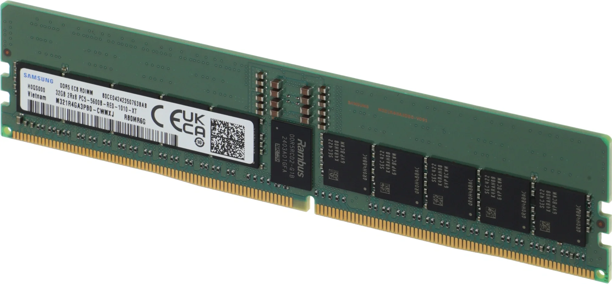 Оперативная память для сервера 32Gb (1x32Gb) PC5-44800 5600MHz DDR5 R-DIMM ECC Registered Samsung M321R4GA3PB0-CWM