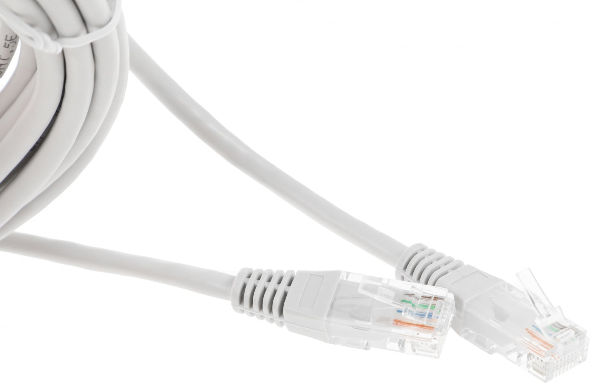 Патч-корд LANMASTER - TWT, UTP, кат. 5e, 2 x RJ-45, RJ-45 - RJ-45, ПВХ, серый, 5 м, с заливными колпачками, TWT-45-45-5.0-GY