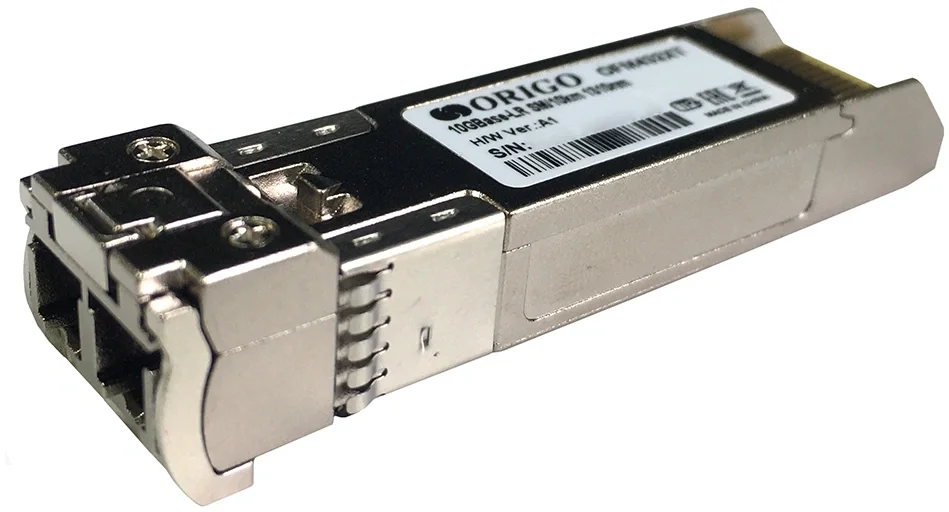 SFP-трансивер ORIGO Трансивер SFP+, 10GBase-LR (Duplex LC), 1310 нм, для одномодового кабеля, до 10 км
