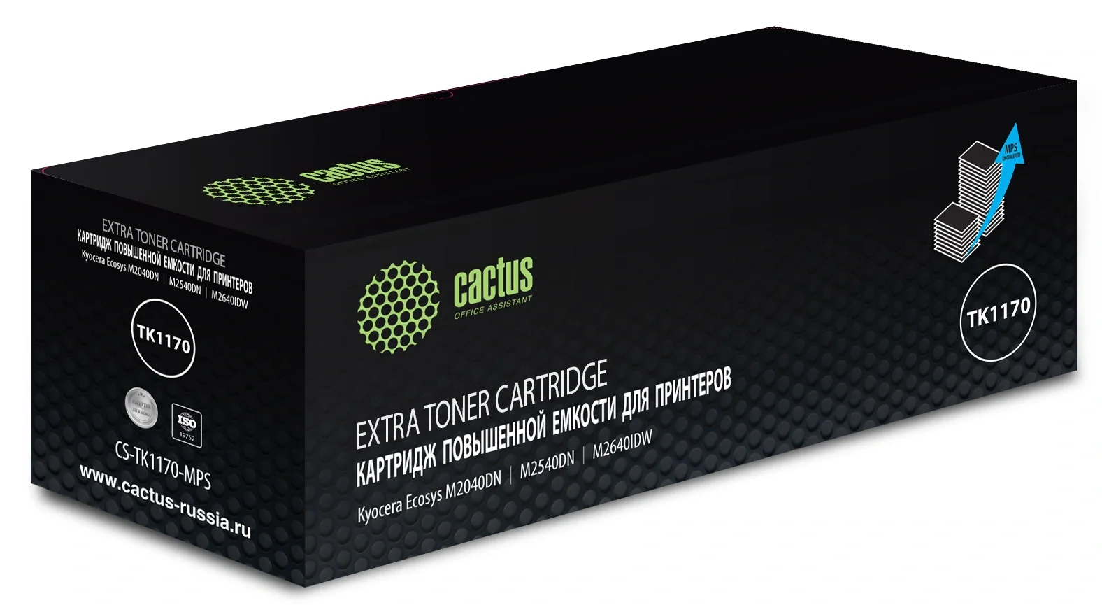 Картридж лазерный Cactus CS-TK1170-MPS TK-1170 черный (12000стр.) для Kyocera Ecosys M2040DN/M2540DN/M2640IDW с чипом