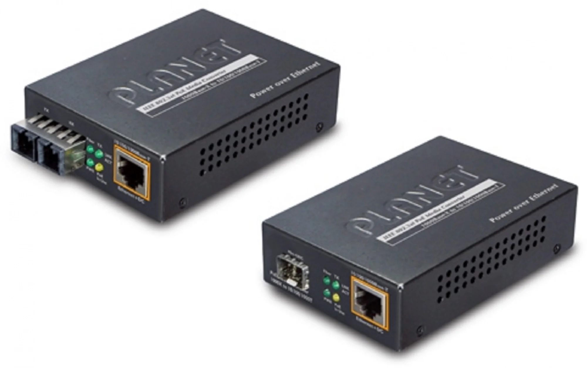 Медиаконвертер Planet GTP-805A, IEEE802.3af/at PoE 10/100/1000Base-T to MiniGBIC (SFP) Converter