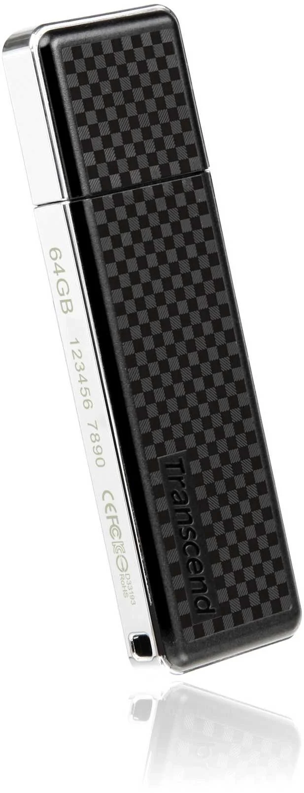 Флешка USB Transcend JetFlash 780 (TS64GJF780), 64Gb, USB 3.2 Gen 1 (USB 3.0), R/W 210/140, черный/серебристый