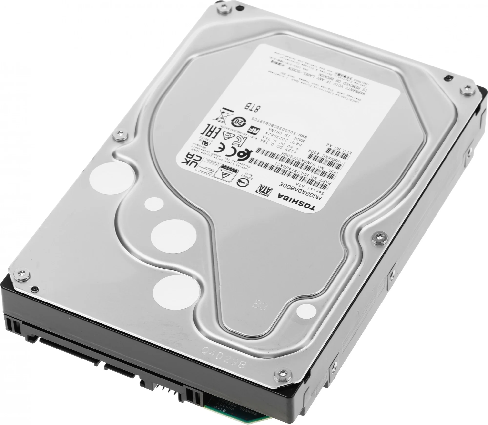 Диск HDD Toshiba - Enterprise Capacity MG08ADA, серверный, SATA, 6 Гб/с, 3.5", 8 ТБ, 7200 rpm, 256MB, MG08ADA800E