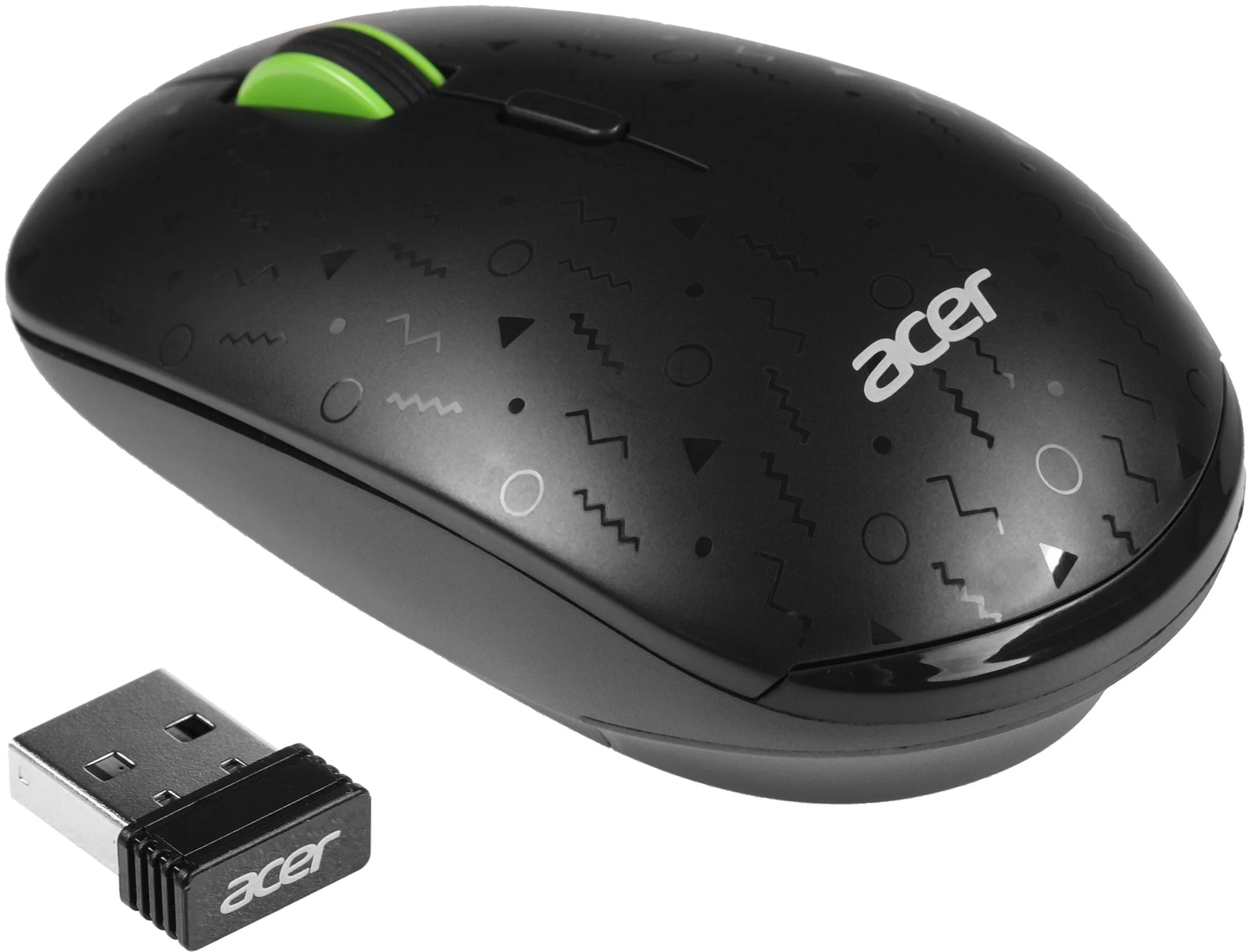 Мышь Acer ZL.MCECC.022, беспроводная, оптическая, 1600dpi, USB-A