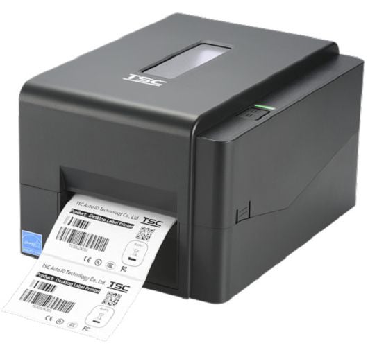 Принтер этикеток TSC - TE210, 203 dpi, термотрансферная печать, Barcodes 1D/GS1 DataBar/2D/PDF417, ROM 128MB, RAM 64MB, длина этикетки 5-25400мм, ширина носителя 20-112мм, скорость печати 152мм/с, USB Host, USB, RS-232, RJ-45, цвет чёрный, 99-065A301-00LF00